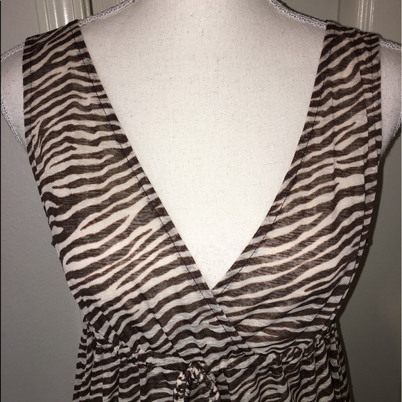 New York & Company Zebra Swimsuit Coverup - Picture 3 of 7